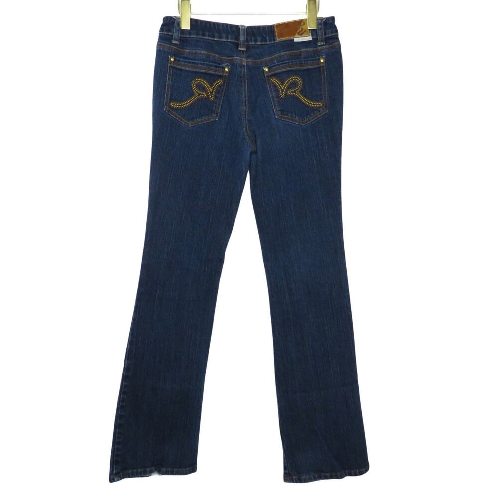 2000s Y2k Rocawear Low Rise Dark Wash Flared Jeans Waist 30"